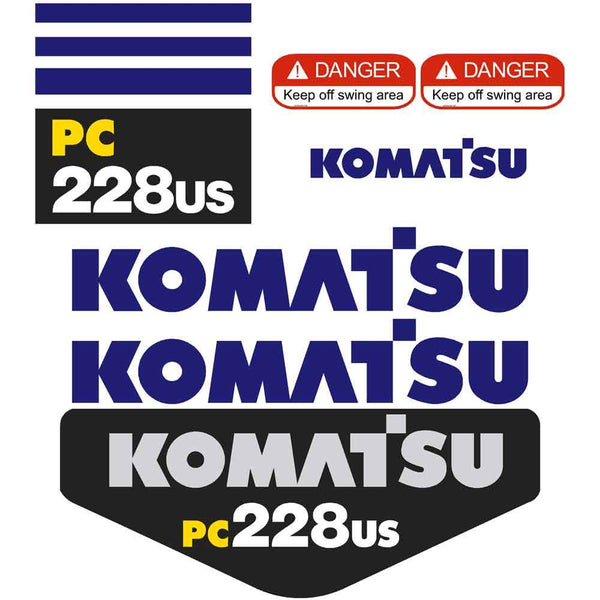 Komatsu PC228US-3EO Decals Stickers PC228USLC