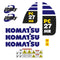 Komatsu PC27MR-3 Decals Stickers