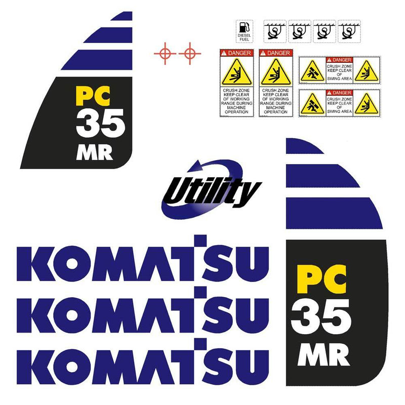 Komatsu PC35MR-3 Decal Sticker Set