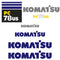 Komatsu PC78US-6 Decals Stickers 