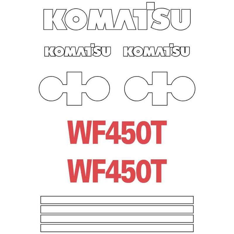 Komatsu WF450T-1 Decals Stickers