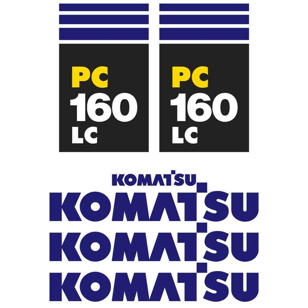 Komatsu PC160LC-7 Decal Sticker Set
