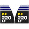 Komatsu PC220LC-8 Side Door Decals Stickers