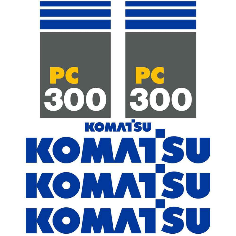 Komatsu PC300-7 Decal Sticker Set