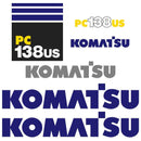 Komatsu PC138US Decals Stickers Set