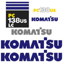 Komatsu PC138USLC Decals Stickers Set
