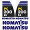 Komatsu PC200LC-8 Decal Sticker Set