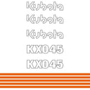 Kubota KX045 Decals Stickers 