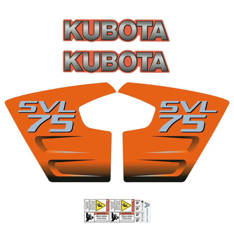 Kubota SVL75 Decals Stickers