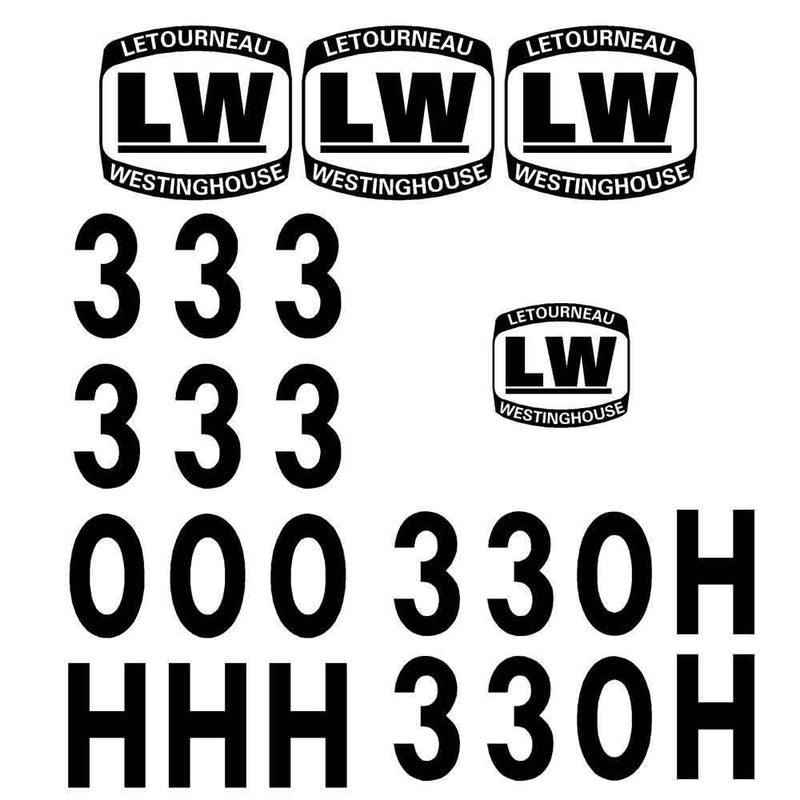 Letourneau 330H Decals Stickers