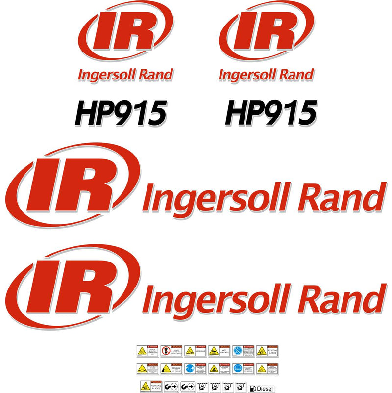 Ingersoll Rand HP915 Decals Stickers