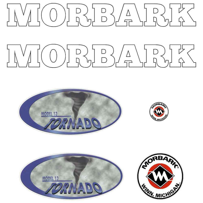 Morbark Tornado 13 Decals Stickers