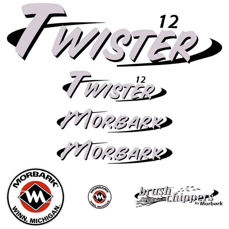 Morbark Twister 12 Decals Stickers