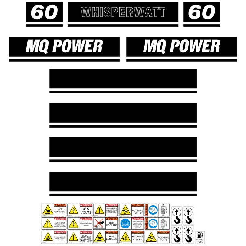 Multiquip DCA60 Generator Decals