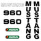Mustang 960 Decals Stickers Set