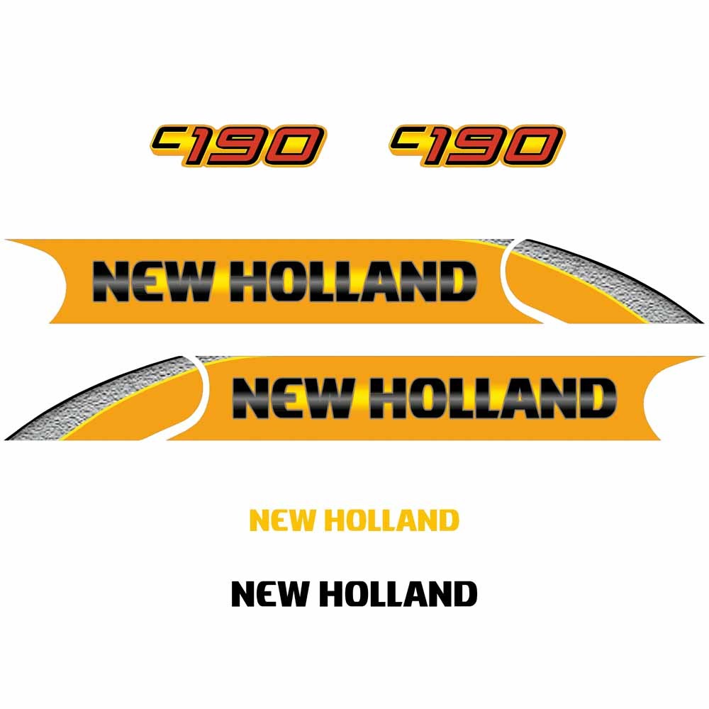 New Holland C190 Tracked Loader Repro Decal Set Sticker Kit