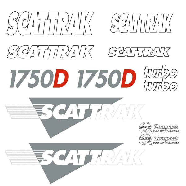 Scat Trak 1750D Decal Sticker Set