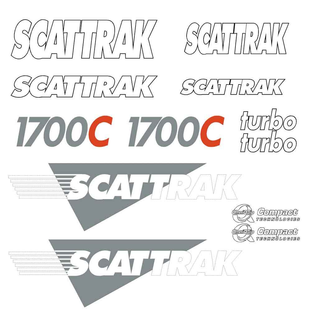 Scat Trak 1700C Decal Sticker Set