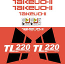 Takeuchi TL220 Decal Sticker Kit