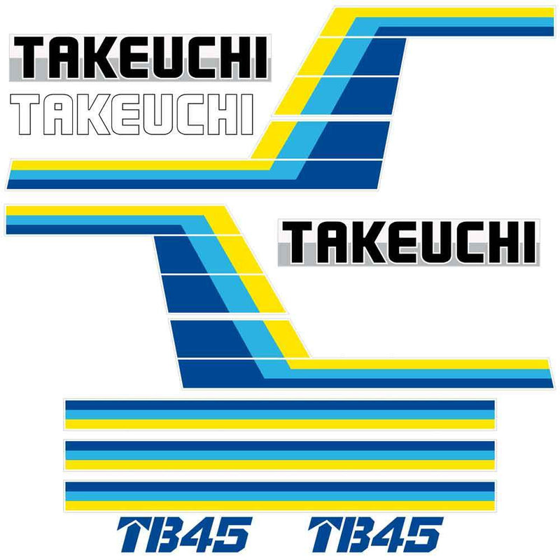Takeuchi TB45 Decal Sticker Kit