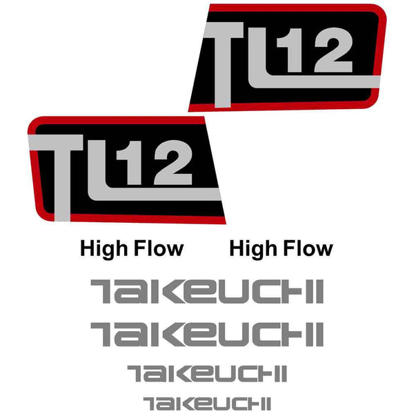 Takeuchi TL12 Decals Stickers Kit
