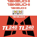 Takeuchi TL240 Decal Sticker Kit
