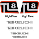 Takeuchi TL8 Decals Stickers Kit