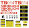 Takeuchi TB014 Decal Sticker Kit