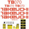 Takeuchi TB070 Decal Sticker Kit