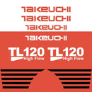 Takeuchi TL120 Decal Sticker Kit