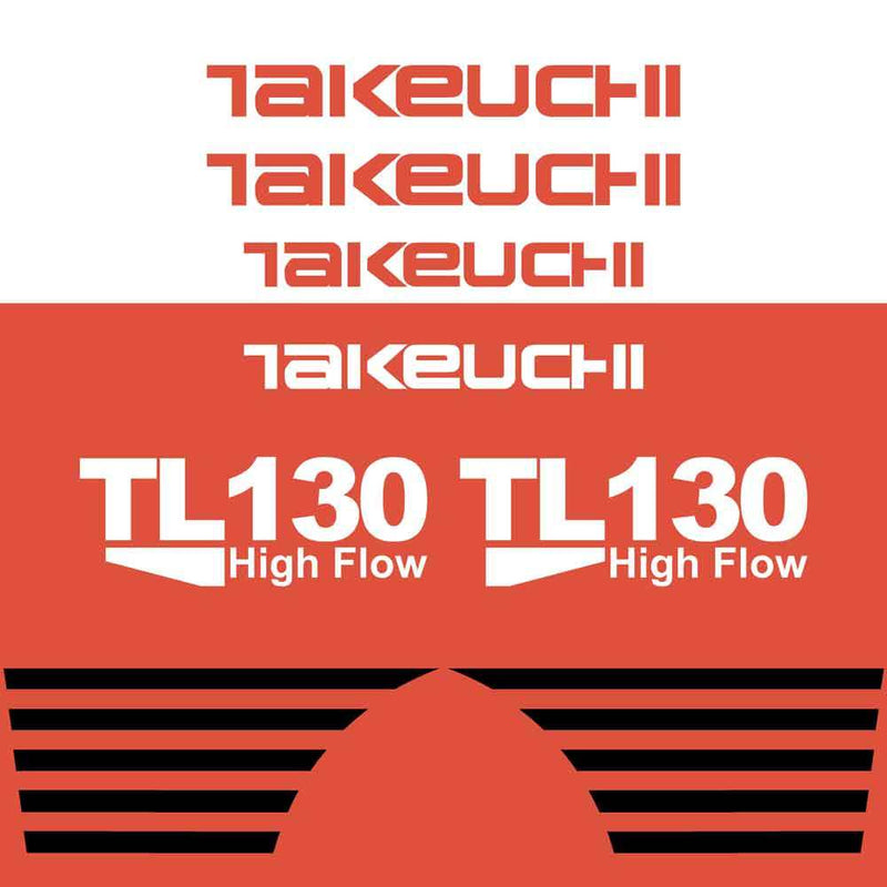 Takeuchi TL130 Decal Sticker Kit