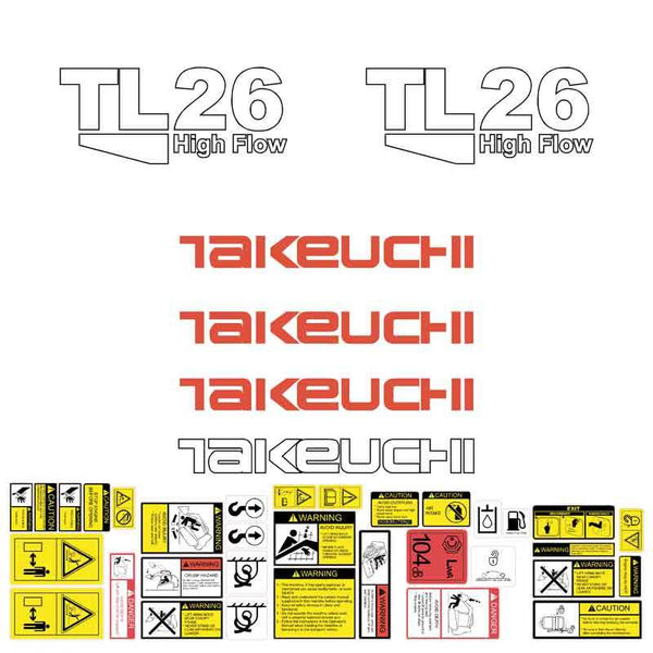 Takeuchi TL26 Decal Sticker Kit