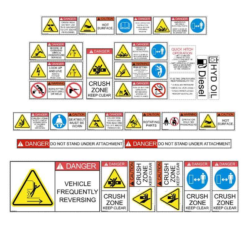 Telehandler Safety Decal Kit
