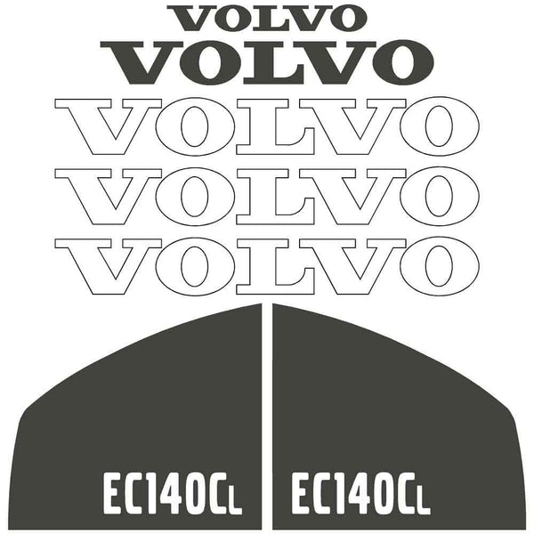 Volvo EC140CL Decals Stickers