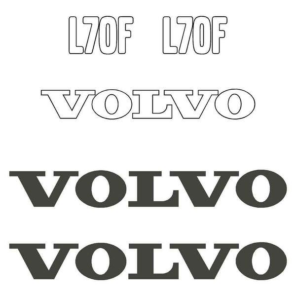 Volvo L70F Decals Stickers