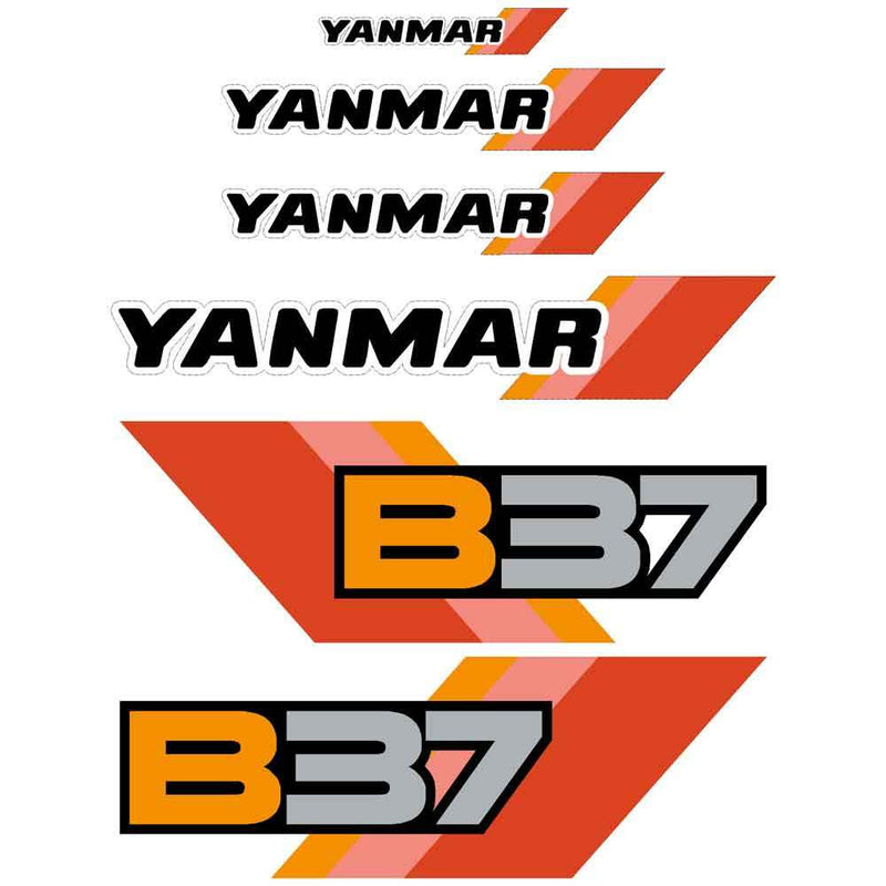 Yanmar B37-2 Decals Stickers Kit