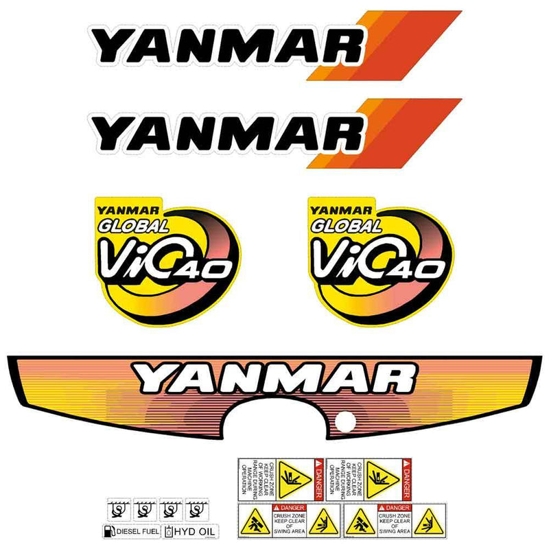 Yanmar Vio40-3 Decals Stickers Kit