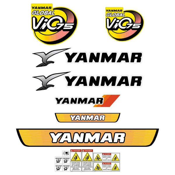 Yanmar VIO75 Decals Stickers Kit